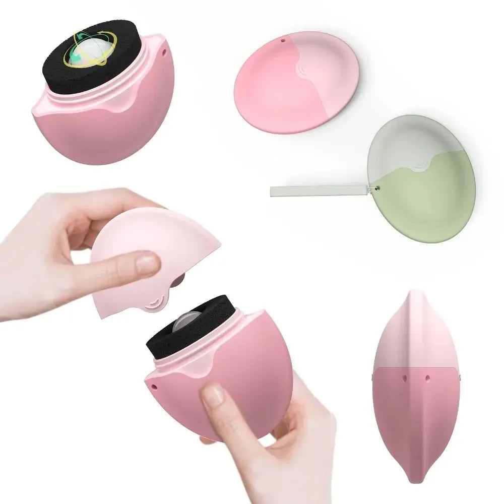 Silicone Suncream Roller Applicator Refillable Oval Isolation Lotion Cream Bottles Stitching Color Sunscreen Lotion Applicator - PrimeandBeauty