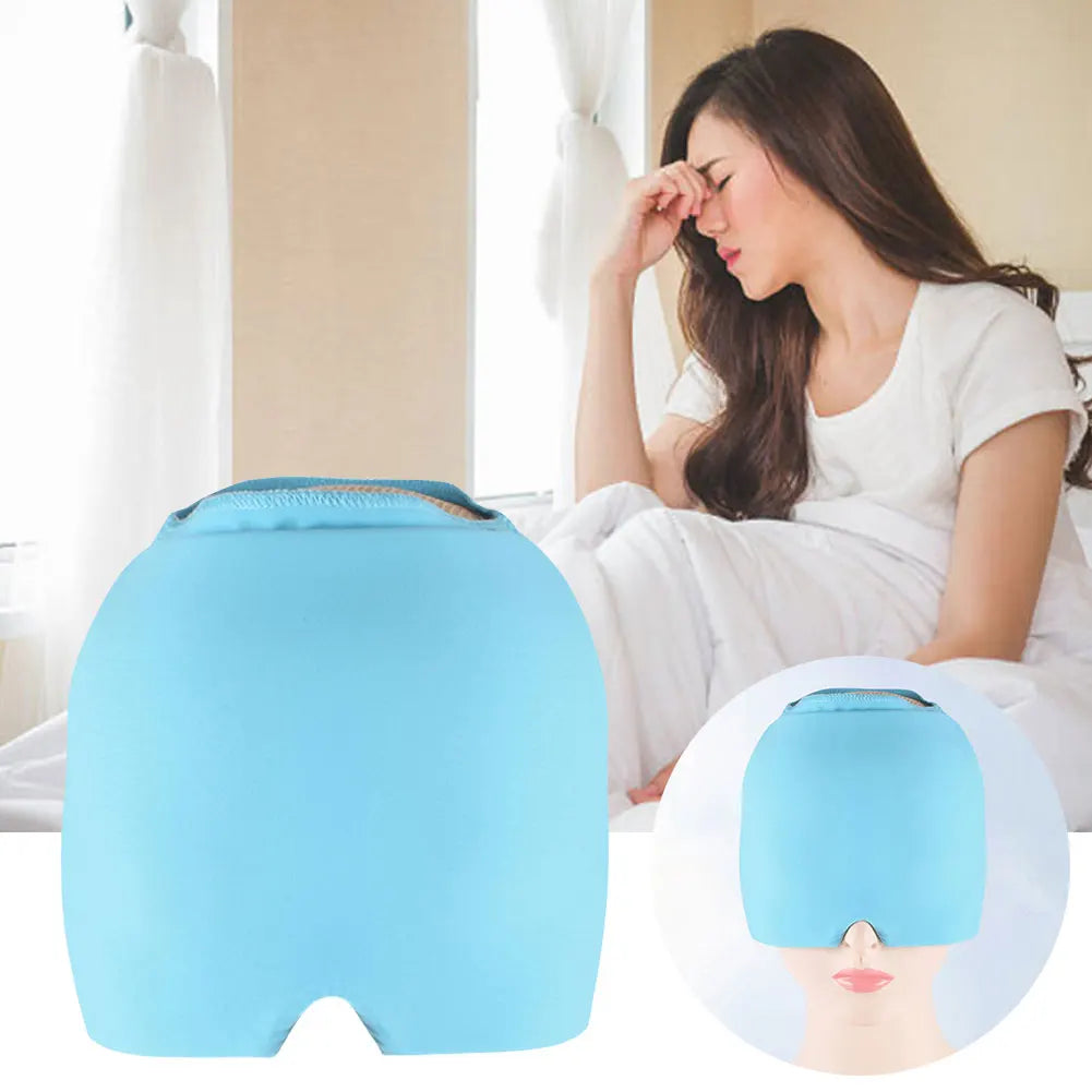 Relief Headgear Migraine Relief Cap Gel Ice Cap Cold Compress Therapy Cap Ice Head Wrap Pack Eye Mask For Pressure Relieve Pain - PrimeandBeauty