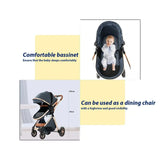 Baby Stroller 3‑in‑1 Travel System Pushchair Lightweight Pram from Birth All‑Terrain Baby Buggy Compact Fold Stroller Summer - PrimeandBeauty