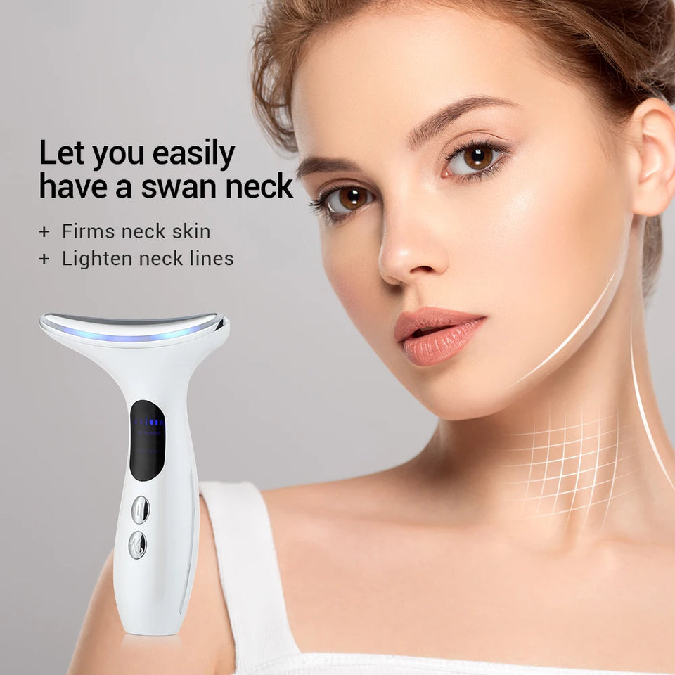 Neck Beauty Device EMS Microcurrent Chin Lifting Face Neck Facial Massager Anti Wrinkle Firming Lifting Lighten Neck Lines Skin