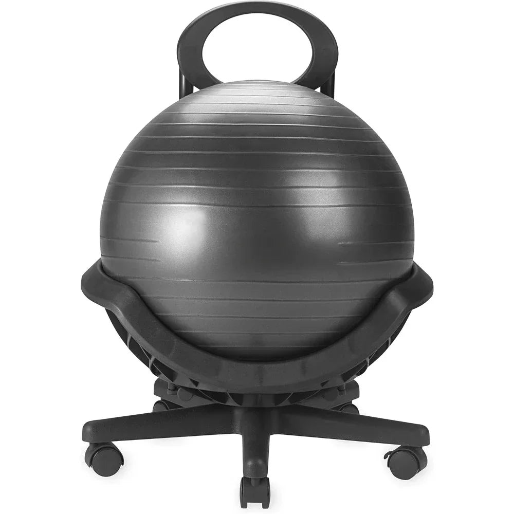 Ultimate Balance Ball Chair - Premium Exercise Stability Yoga Ball Ergonomic Chair for Home and Office Desk - PrimeandBeauty
