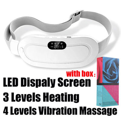 Electric Period Cramp Massager Vibrating Heating Belt for Menstrual Waist Stomach Abdominal Warm Palace Belt - PrimeandBeauty