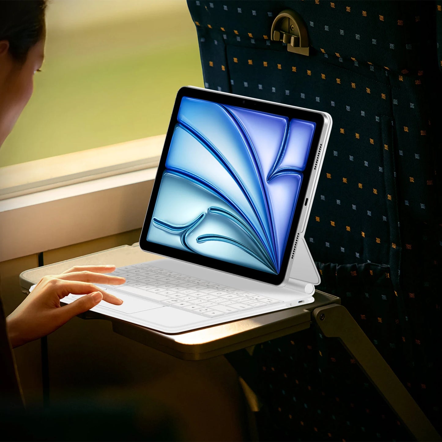 Magic Keyboard for iPad Air 11 Inch 13 M2 3rd Air 5th 4th 10.9" M4 Pro 11/12.9 6th Smart Cover Case Folio Multi-touch Backlight