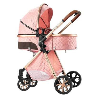 Baby Stroller 3‑in‑1 Travel System Pushchair Lightweight Pram from Birth All‑Terrain Baby Buggy Compact Fold Stroller Summer - PrimeandBeauty