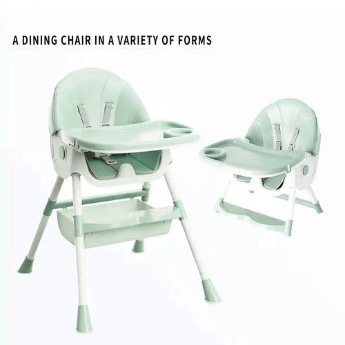 1pc Children's Dining High Chair, Foldable Dining Chair, Detachable Dining Plate, Portable Children's Chair - PrimeandBeauty