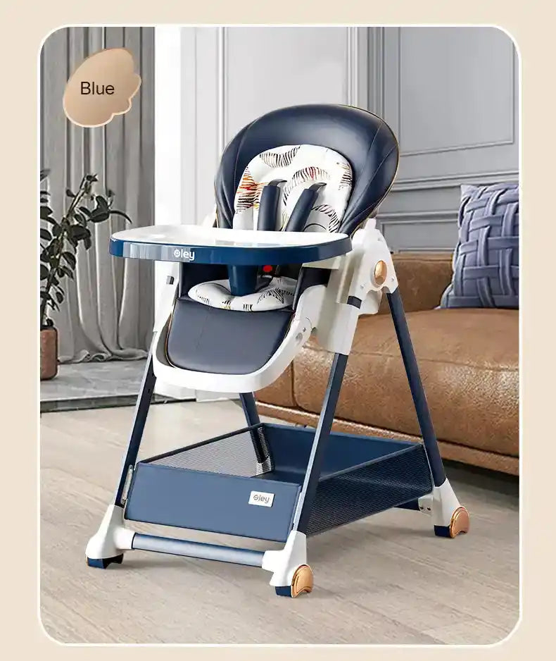 Multifunctional Foldable Baby High Chair Adjustable Height Feeding Chair Can Sit Can Lie Toddle Play Chair - PrimeandBeauty
