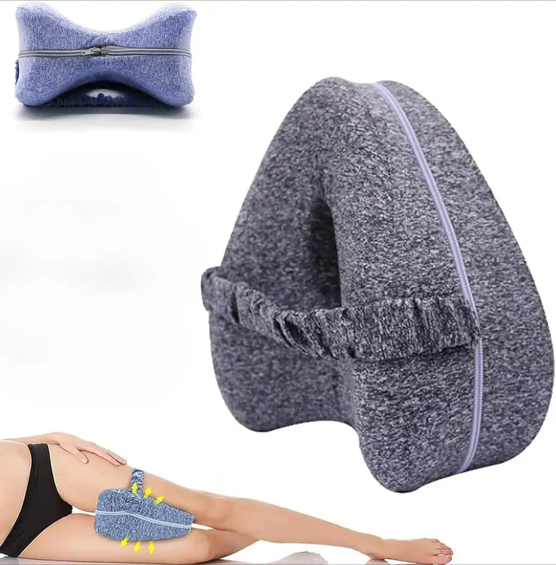 Gray Revoget Neck Pain Pillow with soft fabric and ergonomic design, providing side sleepers with pain relief and posture correction.