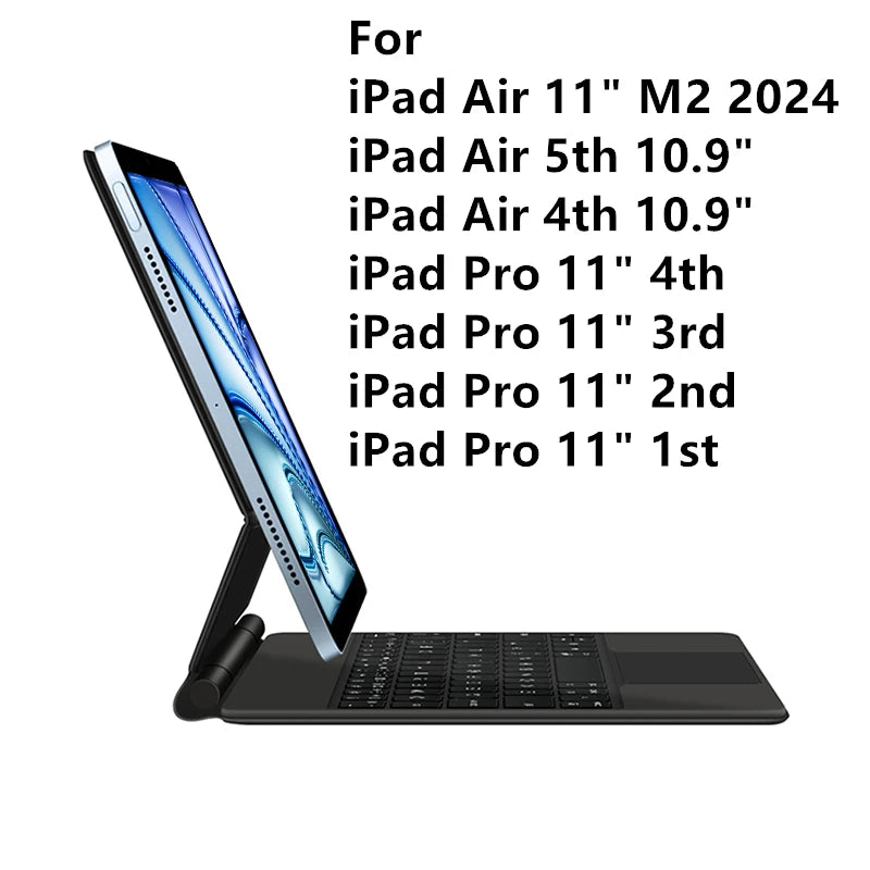 Magic Keyboard for iPad Air 11 Inch 13 M2 3rd Air 5th 4th 10.9" M4 Pro 11/12.9 6th Smart Cover Case Folio Multi-touch Backlight