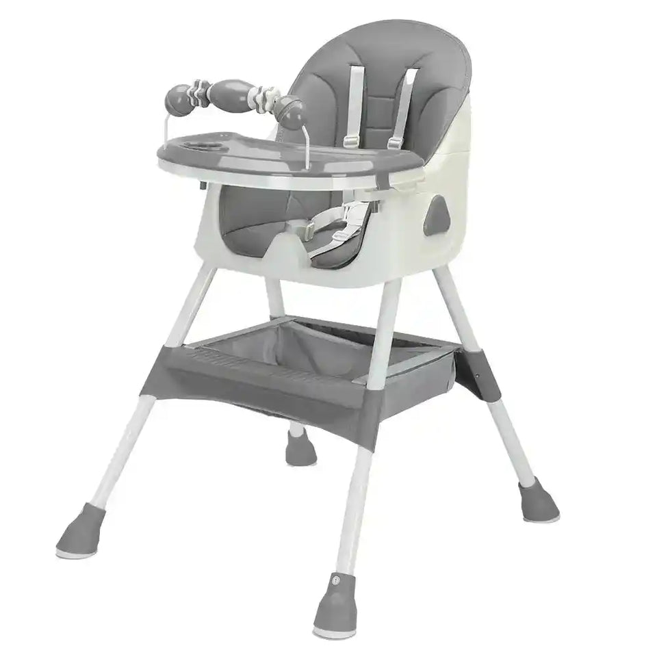 UBRAVOO Foldable Baby High Chair 6 Months Plus, with Large Antislip Pad & ToyRack, Easy to Clean Feeding , E500 - PrimeandBeauty