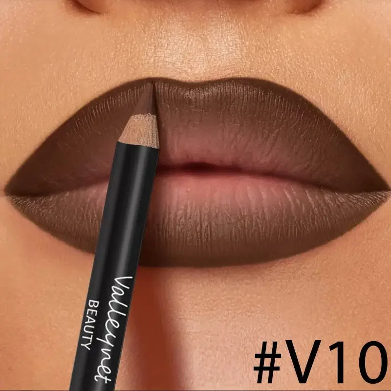 4pcs Dark Brown Lip Kit