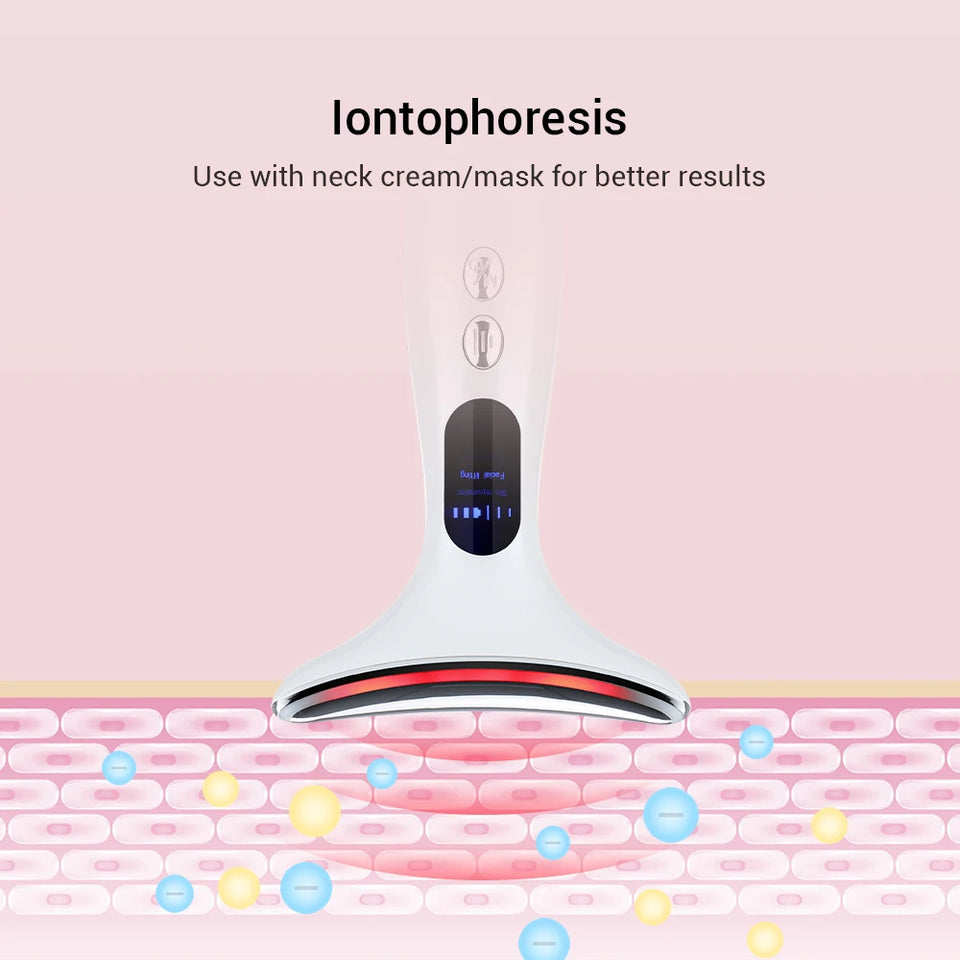 Neck Beauty Device EMS Microcurrent Chin Lifting Face Neck Facial Massager Anti Wrinkle Firming Lifting Lighten Neck Lines Skin