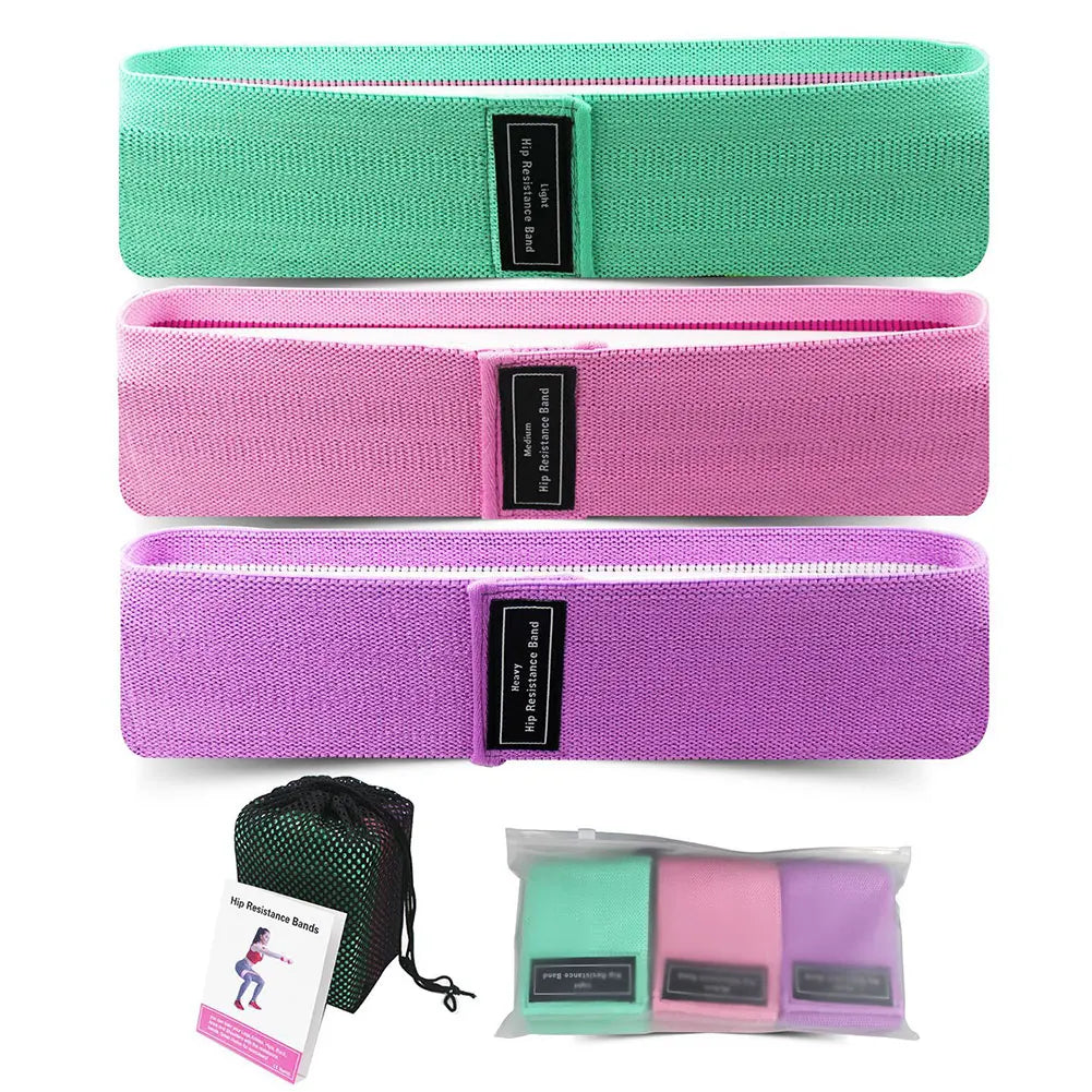 3Pcs Resistance Bands Non-Slip Exercise Bands Workout Bands Stretch Bands for Women & Men Home Gym Fitness Yoga Pilates - PrimeandBeauty