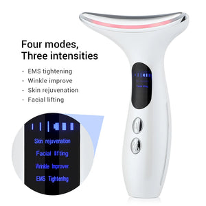 Neck Beauty Device EMS Microcurrent Chin Lifting Face Neck Facial Massager Anti Wrinkle Firming Lifting Lighten Neck Lines Skin