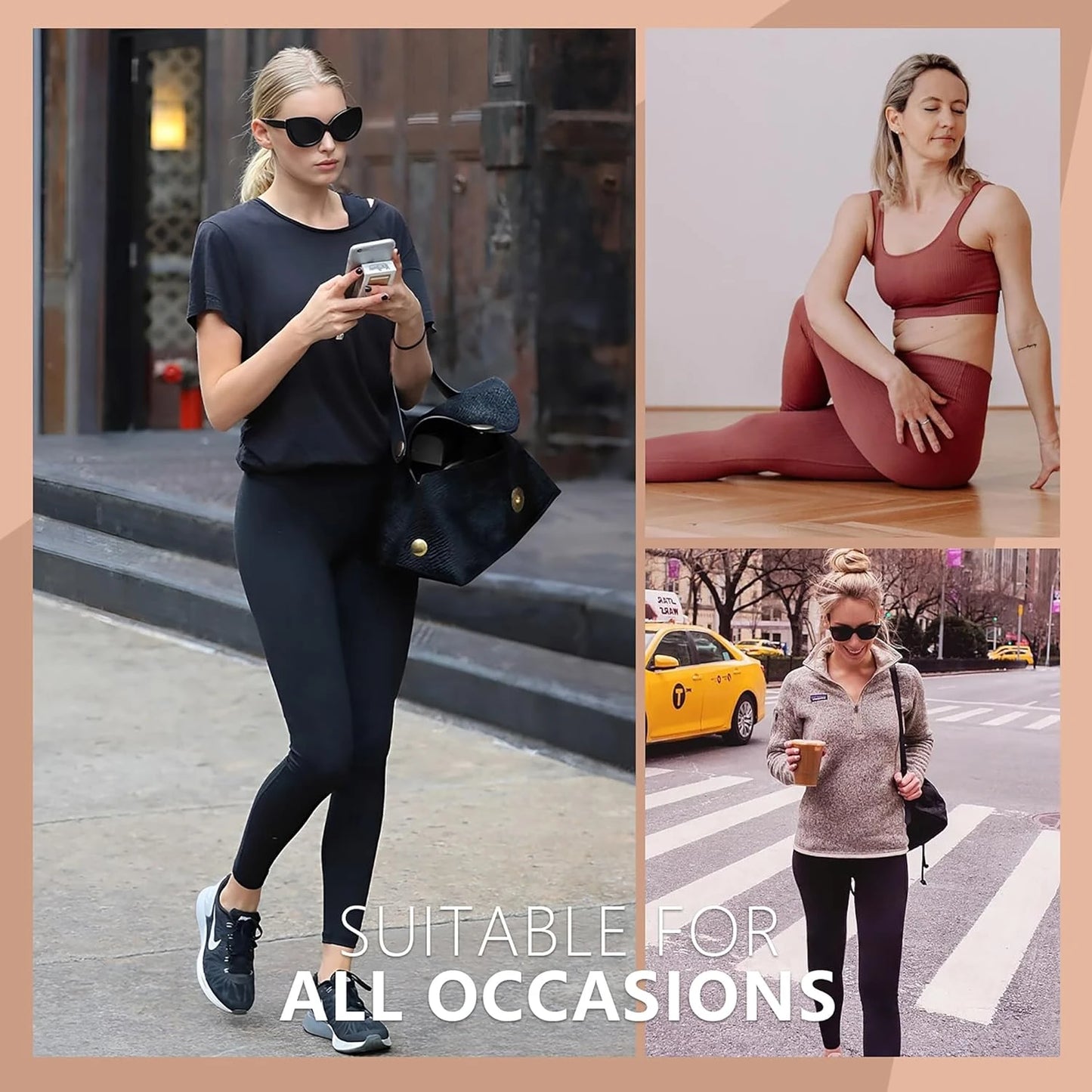 Flattering, cozy, and chic high-waisted athletic leggings 3-Pack for women - Perfect for running, yoga, and workouts - Comfortab - PrimeandBeauty