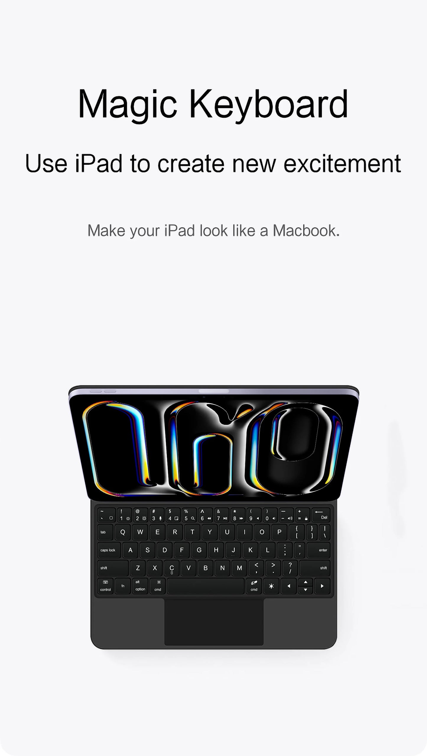 Magic Keyboard for iPad Air 11 Inch 13 M2 3rd Air 5th 4th 10.9" M4 Pro 11/12.9 6th Smart Cover Case Folio Multi-touch Backlight