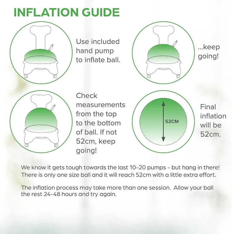 Ultimate Balance Ball Chair - Premium Exercise Stability Yoga Ball Ergonomic Chair for Home and Office Desk - PrimeandBeauty