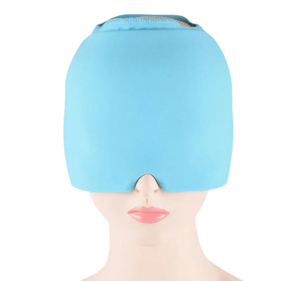 Gel Cold Hot Head Ice Cap Migraine Relief Hat Relief Migraine Ice Head Wrap Full Head Cold Compress Hat Head Heat Treatments Hat - PrimeandBeauty