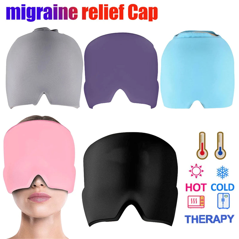 Relief Headgear Migraine Relief Cap Gel Ice Cap Cold Compress Therapy Cap Ice Head Wrap Pack Eye Mask For Pressure Relieve Pain - PrimeandBeauty