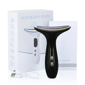 Emeka Neck Beauty Device EMS Microcurrent Chin Facial Lifting LED Firming Rejuvenation Anti Wrinkle Skin Care Face Massager