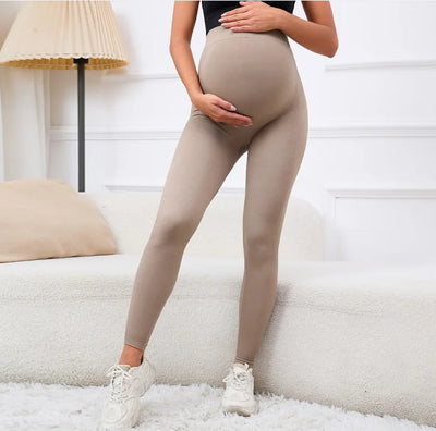 Elastic High Waist Maternity Leggings Skinny For Pregnant Women Belly Support Postpartum Leggins Body Shaper Fitness Trousers - PrimeandBeauty