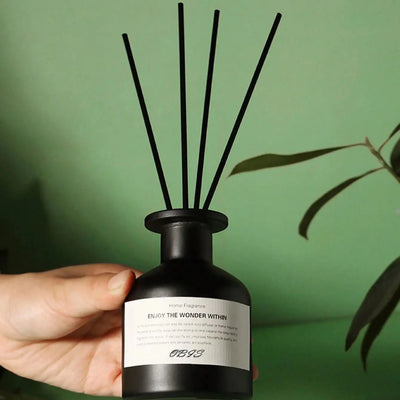 50ml Aromatherapy Essential Oil Flameless Freesia Jasmine Fragrance Oil with Reed Diffuser Stick Home Room Air Freshener Decor - PrimeandBeauty