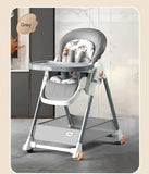 Multifunctional Foldable Baby High Chair Adjustable Height Feeding Chair Can Sit Can Lie Toddle Play Chair - PrimeandBeauty