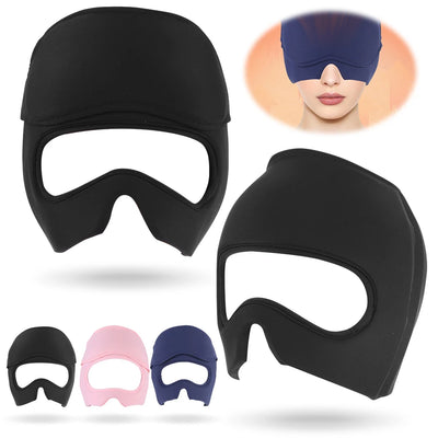 Gel Cold Hot Head Ice Cap Migraine Relief Hat Relief Migraine Ice Head Wrap Full Head Cold Compress Hat Head Heat Treatments Hat - PrimeandBeauty