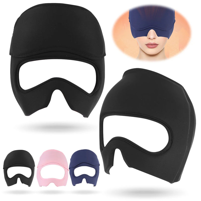 Gel Cold Hot Head Ice Cap Migraine Relief Hat Relief Migraine Ice Head Wrap Full Head Cold Compress Hat Head Heat Treatments Hat - PrimeandBeauty