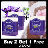 AILKE Double Glutathione PLUS Whitening Soap Bar, Reduce Dark Spots, Deep Clean Skin, Natural Lavender Scented for Face & Body - PrimeandBeauty