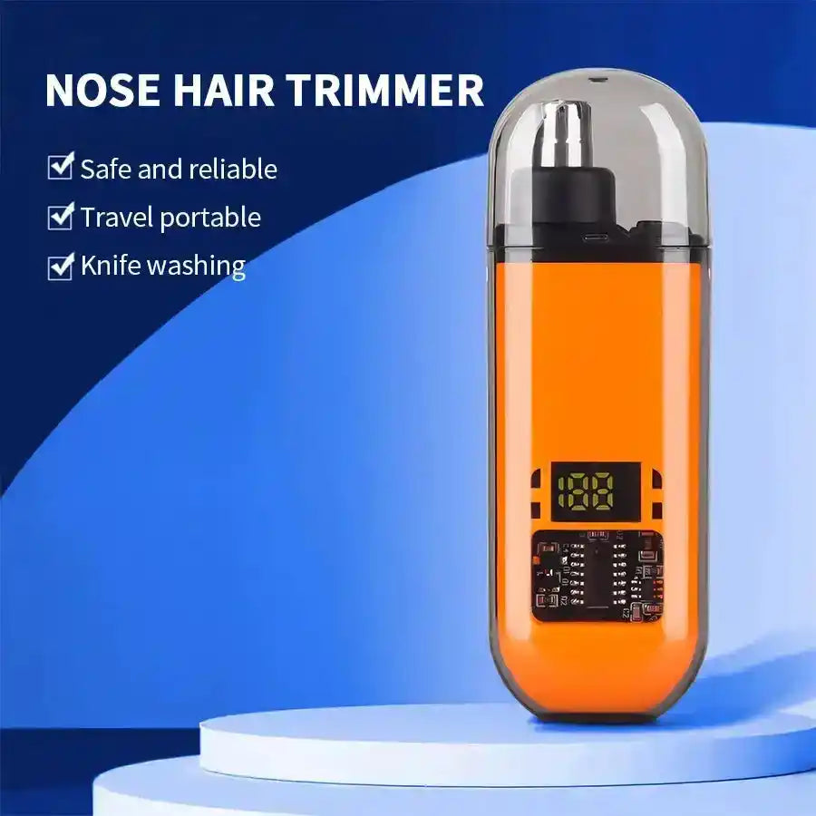 2 In 1 Electric Portable Ear And Nose Hair Trimmer Clipper 2024 Professional Painless Portable Eyebrow For Men - PrimeandBeauty