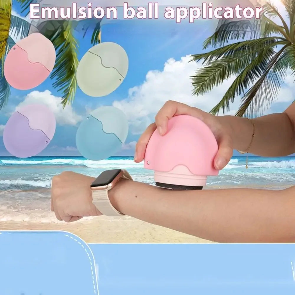 Silicone Suncream Roller Applicator Refillable Oval Isolation Lotion Cream Bottles Stitching Color Sunscreen Lotion Applicator - PrimeandBeauty