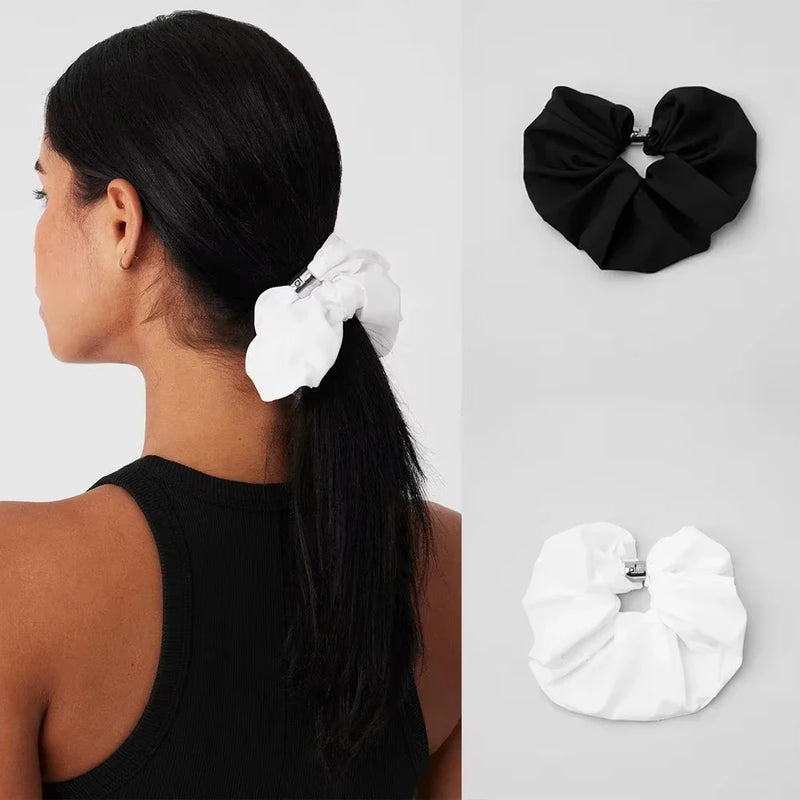 Yoga Bead It Oversized Scrunchie Exercise Blue Headband Elastic Ponytail Headband Gym Headband Women&