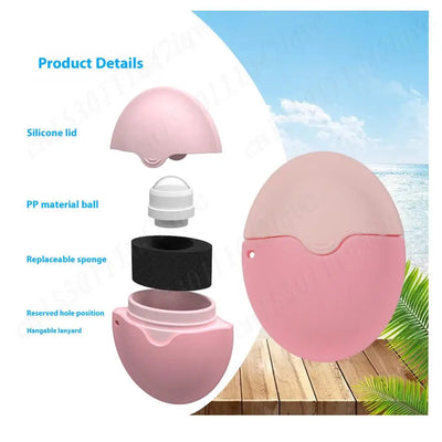 55ML Sunscreen Applicator Portable Refillable Roll on Sponge Applicator Silicone Suncream Lotion Applicators for Family Travel - PrimeandBeauty