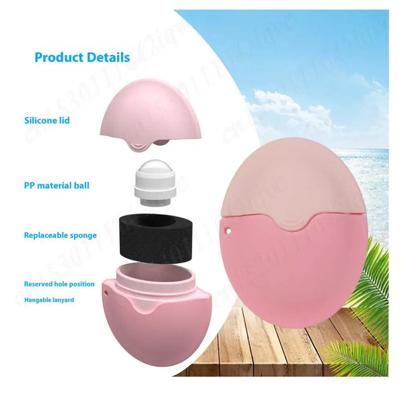 55ML Sunscreen Applicator Portable Refillable Roll on Sponge Applicator Silicone Suncream Lotion Applicators for Family Travel - PrimeandBeauty