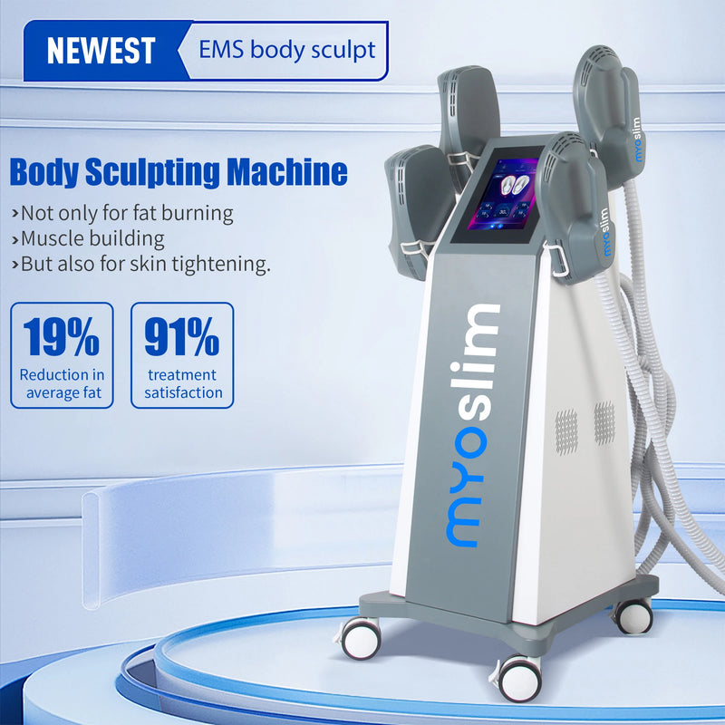 RF MYOslim Sculpt Machine New 6500W EMS Body Sculpting Muscle Stimulation Fat Slimming 15 Electromagnetic Weight Loss Technology - PrimeandBeauty