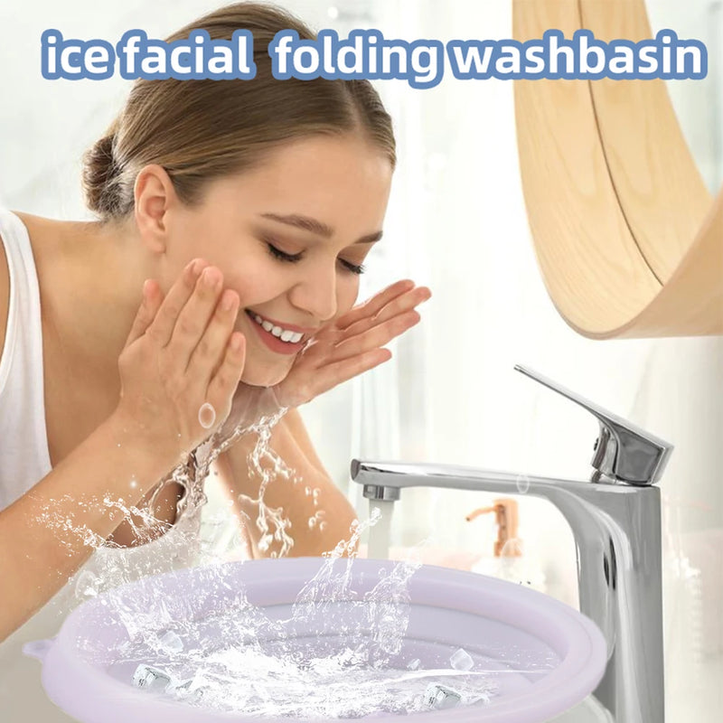 Portable Foldable Face Ice Bath Bowl for Cold Therapy & Skincare
