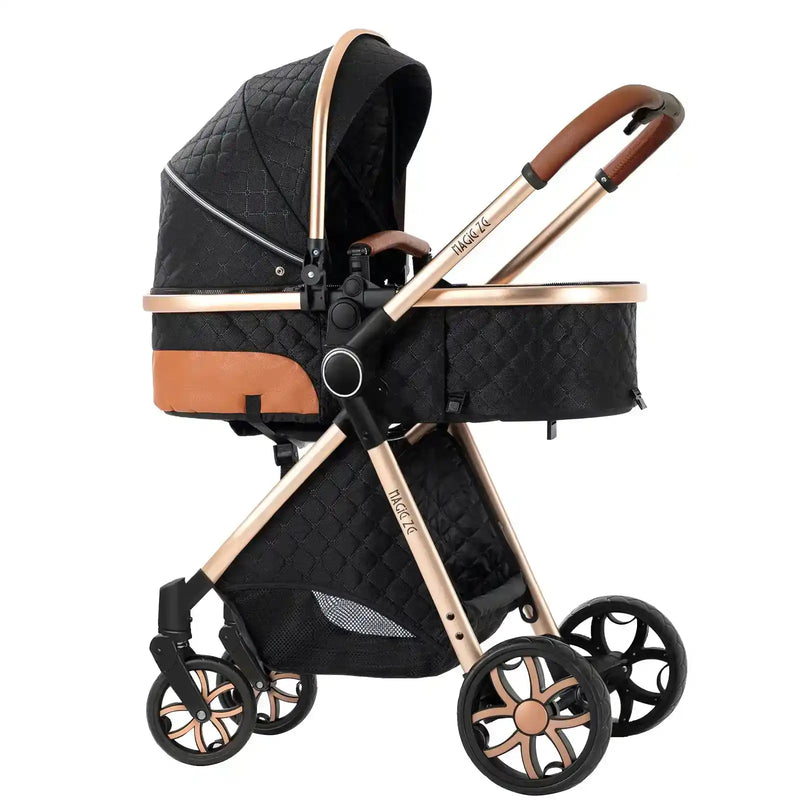 Baby Stroller 3‑in‑1 Travel System Pushchair Lightweight Pram from Birth All‑Terrain Baby Buggy Compact Fold Stroller Summer - PrimeandBeauty
