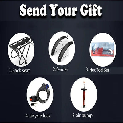 E-bike Vélo électrique à grosse opathie pour adulte, Moteur 1000W, batterie 17,5 AH, 7 vitesses, carton hydraulique, XC4000