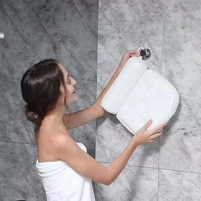 Bathtub Pillow Bath Pillow with Anti-Slip Suction Cups 3D Mesh Tub Pillow Supports Head Back Neck Spa Pillow for Home Travel - PrimeandBeauty