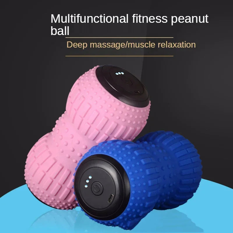 Yoga Fascia Ball Electric Peanut Ball USB Rechargeable Massage Ball Leg Muscle Relaxer Shoulder Neck Waist Massage Muscle Relax - PrimeandBeauty