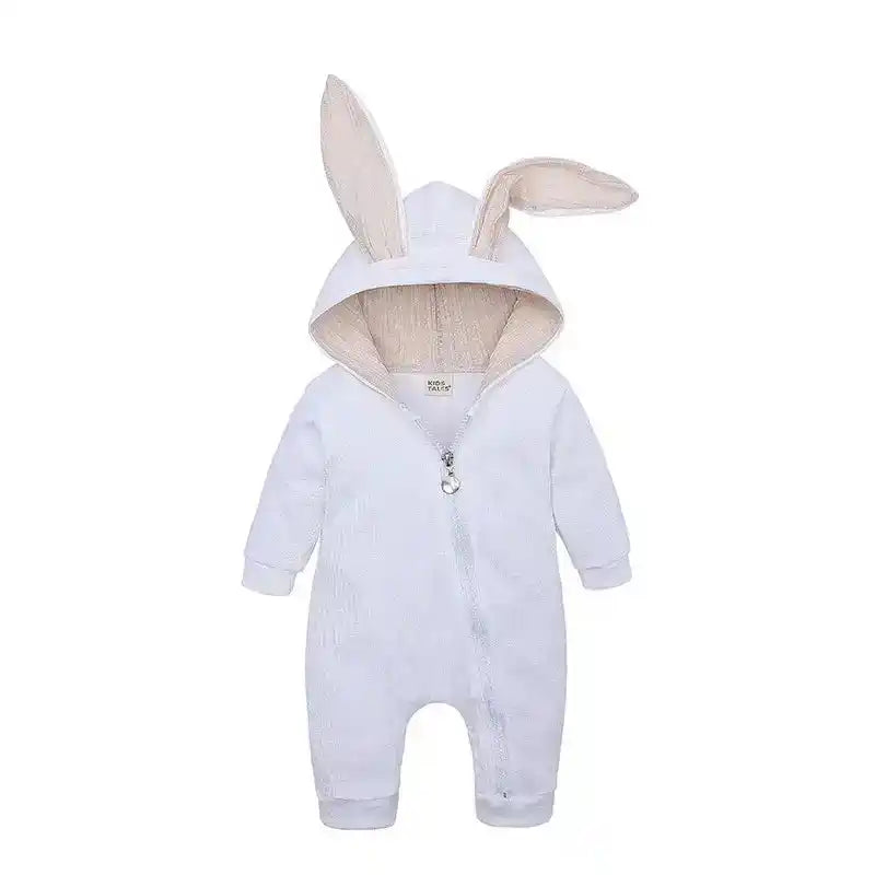Baby Rompers Boys Girls Newborn 0 to 3 6 9 12 18 Months Boutique Cotton Long Sleeve Rabbit Ear Infant Onesie Spring Fall Clothes - PrimeandBeauty