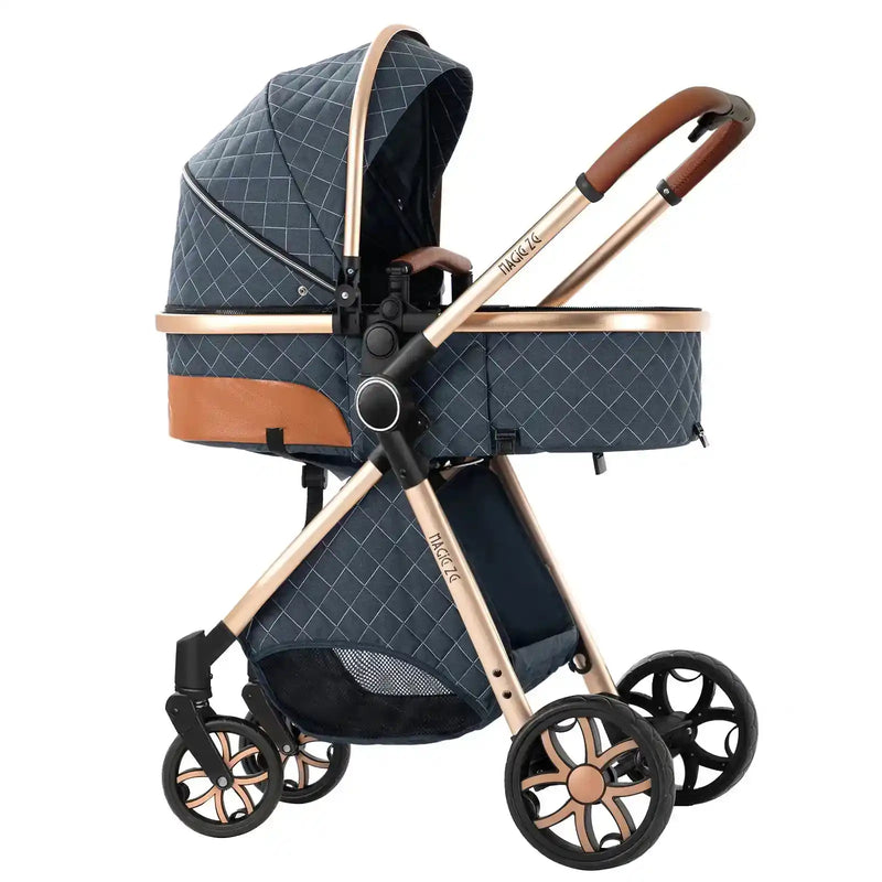 Baby Stroller 3‑in‑1 Travel System Pushchair Lightweight Pram from Birth All‑Terrain Baby Buggy Compact Fold Stroller Summer - PrimeandBeauty