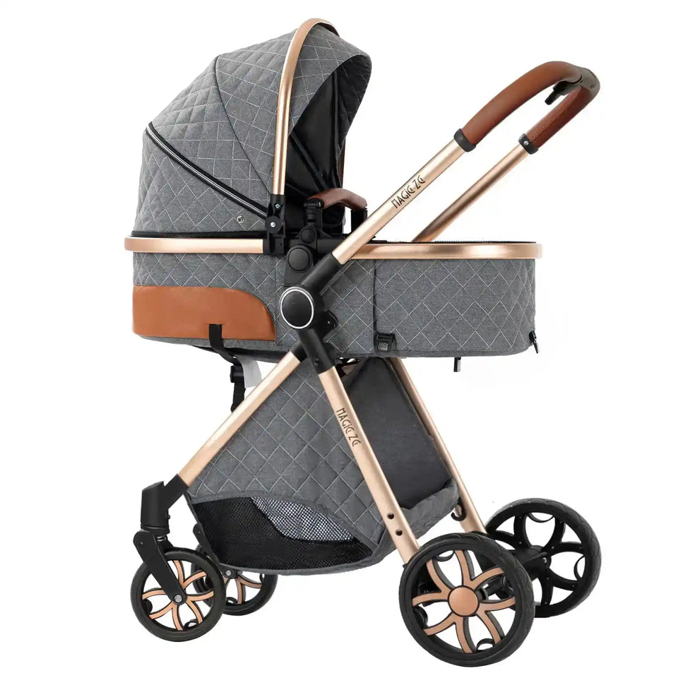 Baby Stroller 3‑in‑1 Travel System Pushchair Lightweight Pram from Birth All‑Terrain Baby Buggy Compact Fold Stroller Summer - PrimeandBeauty