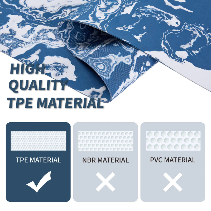 Yoga Mat, Exercise Yoga Mat Print with Non-Slip Design, Professional TPE Exericise Mat,Pilates Fitness and Floor Exercises - PrimeandBeauty
