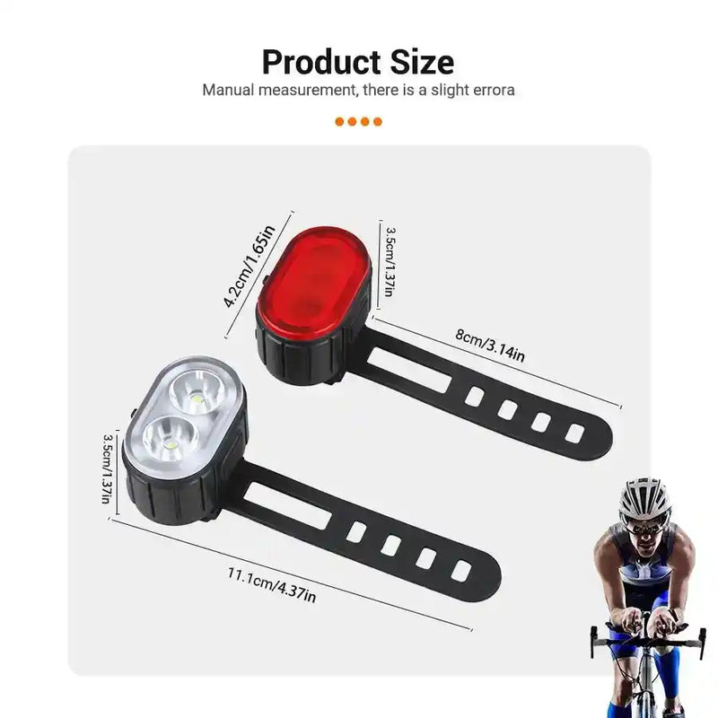Heinast Bike Lighting Front and Rear Lights Bicycle Lamp Led Cycling Light Bike Flashlight for Bicycle Front Taillight Lantern - PrimeandBeauty