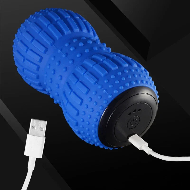 Yoga Fascia Ball Electric Peanut Ball USB Rechargeable Massage Ball Leg Muscle Relaxer Shoulder Neck Waist Massage Muscle Relax - PrimeandBeauty