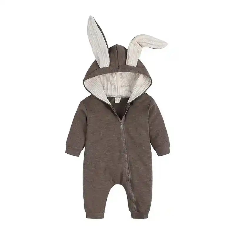 Baby Rompers Boys Girls Newborn 0 to 3 6 9 12 18 Months Boutique Cotton Long Sleeve Rabbit Ear Infant Onesie Spring Fall Clothes - PrimeandBeauty