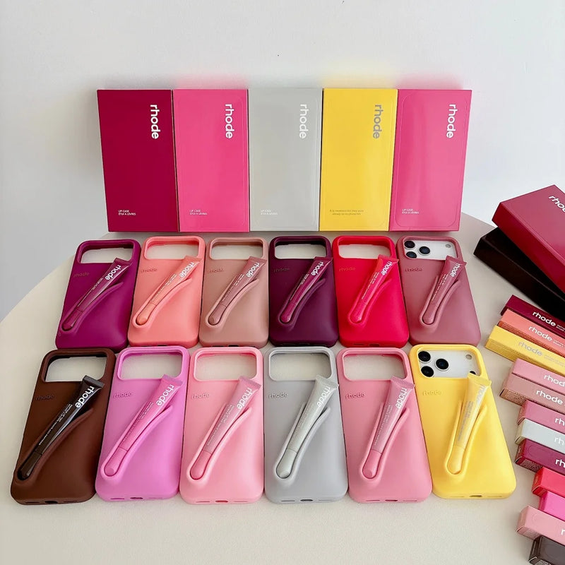 Rhode Silicone iPhone Case with Lip Gloss Holder & Box
