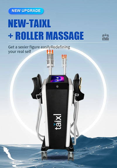 New EMS 2 in 1 Roller Massage Lose Weight Therapy 40K Compressive Micro vibration Vacuum 5D Body slimming Machine - PrimeandBeauty