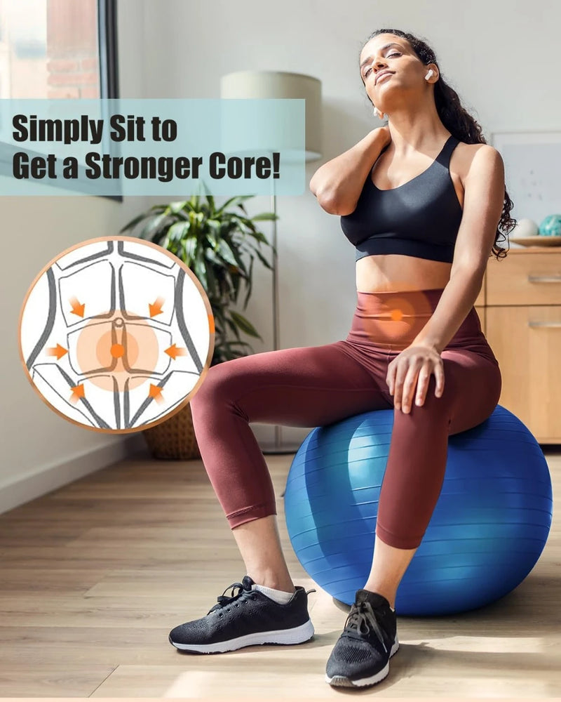 Yoga Ball Workout Ball, Explosion-proof Anti-Slip Stability Ball, Swiss Ball Physiotherapy, Balance Ball Chair - PrimeandBeauty